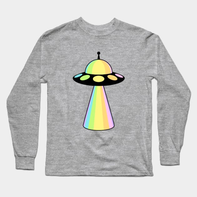 RAINBOW UFO - Pastels Edition Long Sleeve T-Shirt by JadedOddity